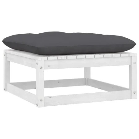 Garden stools with solid white pine wood cushions by vidaXL, Modular outdoor sofas - Ref: Foro24-805726, Price: 46,77 €, Disc...