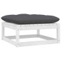 Garden stools with solid white pine wood cushions by vidaXL, Modular outdoor sofas - Ref: Foro24-805726, Price: 47,15 €, Disc...