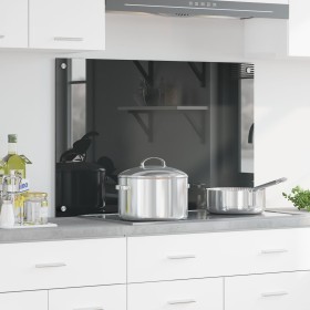Salpicadero de Cocina Gris Oscuro 90x60x0,6 cm de Vidrio Templado von , Küchengeräte und Utensilien - Ref: Foro24-42001246, P...