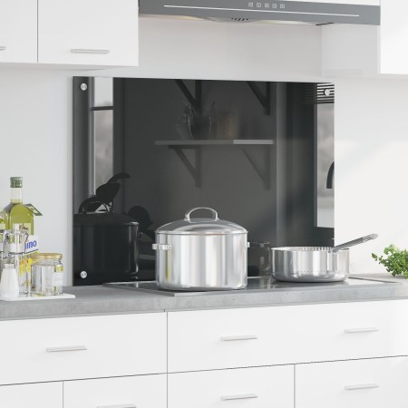 Salpicadero de Cocina Gris Oscuro 90x60x0,6 cm de Vidrio Templado von , Küchengeräte und Utensilien - Ref: Foro24-42001246, P...