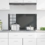Faldón de Cocina Gris Oscuro 90x50x0,6 cm de Vidrio Templado by , Kitchen tools and utensils - Ref: Foro24-42001245, Price: 4...
