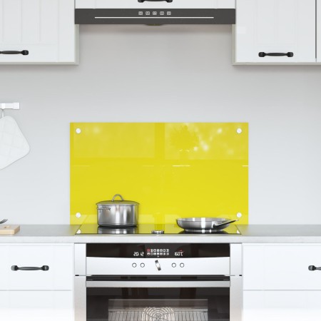 Salpicadero de cocina amarillo de vidrio templado 70x40x0.6 cm von , Küchengeräte und Utensilien - Ref: Foro24-42001250, Prei...