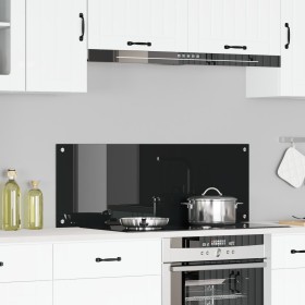 Fondo de cocina Negro 110x40x0,6 cm de vidrio
