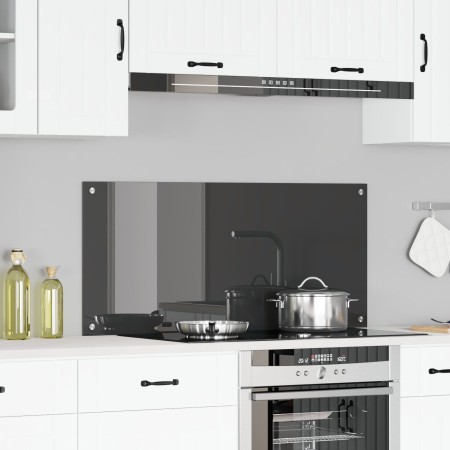 Salpicadero de Cocina Gris Oscuro 110x50x0,6 cm Vidrio Templado von , Küchengeräte und Utensilien - Ref: Foro24-42001311, Pre...
