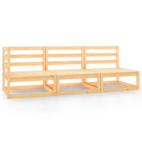 Gartenmöbel-Set 3-teilig aus massivem Kiefernholz von vidaXL, Gartensets - Ref: Foro24-805705, Preis: 187,67 €, Rabatt: %