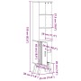 gabinete de baño  marrón 35x30x159 cm de madera maciza de pino | Foro24.es | Tu tienda online para hogar, jardín y más Foro24.es