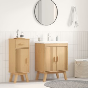 Gabinete base para fregadero 114x43x73,5 cm Madera maciza de pino de , Muebles de baño - Ref: Foro24-42001360, Precio: 85,83 ...