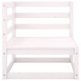 2-Sitzer Gartensofa mit Kissen weiß massivem Kiefernholz von vidaXL, Modulare Sofas für den Außenbereich - Ref: Foro24-805731...