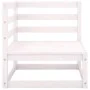Garden sofa, 2 seats, with white cushions and solid pine wood. by vidaXL, Modular outdoor sofas - Ref: Foro24-805731, Price: ...