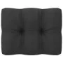 Garden sofa, 2 seats, with white cushions and solid pine wood. by vidaXL, Modular outdoor sofas - Ref: Foro24-805731, Price: ...
