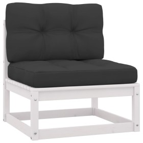 Central garden sofas and cushions 2 pcs anthracite pine wood by vidaXL, Modular outdoor sofas - Ref: Foro24-805736, Price: 19...