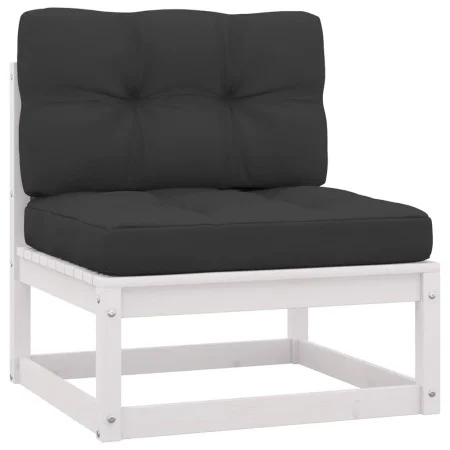 Central garden sofas and cushions 2 pcs anthracite pine wood by vidaXL, Modular outdoor sofas - Ref: Foro24-805736, Price: 17...