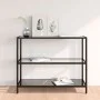 Transparent and black tempered glass shelf 100x36x90 cm by vidaXL, Bookcases and shelves - Ref: Foro24-331630, Price: 105,37 ...