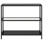 Transparent and black tempered glass shelf 100x36x90 cm by vidaXL, Bookcases and shelves - Ref: Foro24-331630, Price: 105,37 ...
