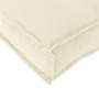 Cojín de Pallet para Asiento Crema 60 x 60 x 12 cm Tejido Oxford by , Cushions for chairs and sofas - Ref: Foro24-42001490, P...