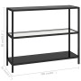 Transparent and black tempered glass shelf 100x36x90 cm by vidaXL, Bookcases and shelves - Ref: Foro24-331630, Price: 107,30 ...