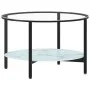 Black tempered glass and white marble coffee table, 70 cm by vidaXL, Side tables - Ref: Foro24-331620, Price: 100,64 €, Disco...