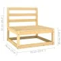 Juego de muebles de jardín 2 piezas madera maciza de pino de vidaXL, Conjuntos de jardín - Ref: Foro24-805695, Precio: 88,69 ...