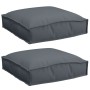 Cojines de palé para asiento 2 pcs Antracita 40x40x8 cm Tela