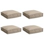 Cojín de Exterior Set de 4 Taupe Tela de Poliéster 40 x 40 x 8 cm by , Cushions for chairs and sofas - Ref: Foro24-42001593, ...