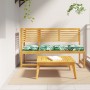 Cojines de Palets para Asiento 4 pcs Patrón de Hoja 40x40x8 cm Tela Oxford by , Cushions for chairs and sofas - Ref: Foro24-4...