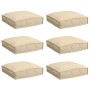 Cojín exterior  Juego de 6 Beige Poliéster 40 x 40 x 8 cm | Foro24.es | Tu tienda online para hogar, jardín y más Foro24.es