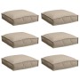 Cojines de Pallet para Asientos 6 pcs Taupe 40x40x8 cm Tela Oxford by , Cushions for chairs and sofas - Ref: Foro24-42001603,...