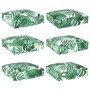 Cojín Exterior Juego de 6 Patrón de hojas Poliéster by , Cushions for chairs and sofas - Ref: Foro24-42001606, Price: 99,87 €...