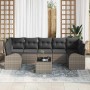 Conjunto de sofá de jardín 8 pcs Gris 55 x 55 x 37 cm