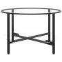 Black and transparent tempered glass coffee table, 70 cm by vidaXL, Side tables - Ref: Foro24-331617, Price: 98,26 €, Discoun...