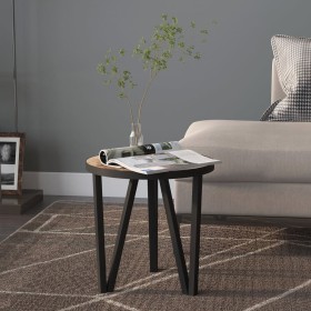 Schwarz-gelber MDF-Couchtisch Ø35 cm von vidaXL, Seitentische - Ref: Foro24-331665, Preis: 32,26 €, Rabatt: %