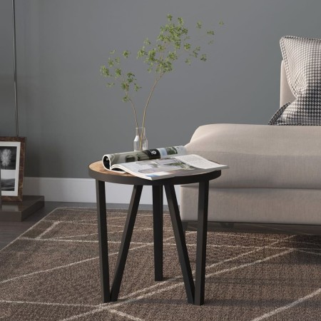 Black and yellow MDF coffee table Ø35 cm by vidaXL, Side tables - Ref: Foro24-331665, Price: 32,26 €, Discount: %