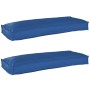 Cojines de palet para banco 2 pcs azul real 100x40x8 cm by , Cushions for chairs and sofas - Ref: Foro24-42001695, Price: 62,...