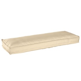 Cojín de Patio Beige Poliéster Grande Cojín de Sofá Rectangular