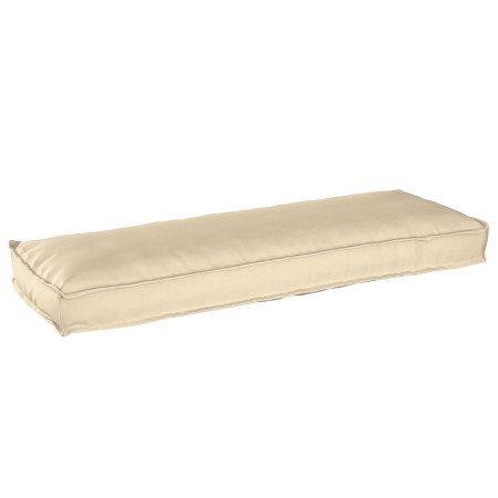 Cojín de Patio Beige Poliéster Grande Cojín de Sofá Rectangular