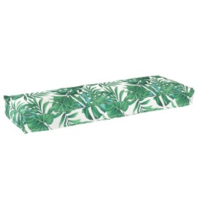 Cojín Exterior Verde y Blanco Poliéster 120 x 40