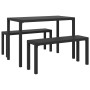 Juego de Comedor de Jardín de 3 Piezas de en Acero y WPC Negro by , garden benches - Ref: Foro24-42001769, Price: 206,79 €, D...