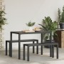 Juego de Comedor de Jardín de 3 Piezas de en Acero y WPC Negro by , garden benches - Ref: Foro24-42001769, Price: 206,79 €, D...