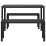 Juego de Comedor de Jardín de 3 Piezas de en Acero y WPC Negro by , garden benches - Ref: Foro24-42001769, Price: 206,79 €, D...
