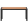 Banco de jardín de 100 cm en acero y WPC marrón y negro by , garden benches - Ref: Foro24-42001772, Price: 68,44 €, Discount: %