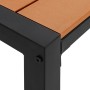 Banco de jardín de 100 cm en acero y WPC marrón y negro by , garden benches - Ref: Foro24-42001772, Price: 68,44 €, Discount: %