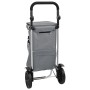 Carro de Compras con Ruedas y Mango Ajustable Gris 40 L de , Fundas para tronas y carros de la compra - Ref: Foro24-42002335,...