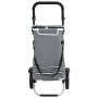 Carro de Compras con Ruedas y Mango Ajustable Gris 40 L de , Fundas para tronas y carros de la compra - Ref: Foro24-42002335,...