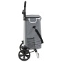 Carro de Compras con Ruedas y Mango Ajustable Gris 40 L de , Fundas para tronas y carros de la compra - Ref: Foro24-42002335,...