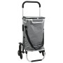 Carro de Compras con Ruedas y Asa Ajustable Gris 40 L de , Fundas para tronas y carros de la compra - Ref: Foro24-42002338, P...