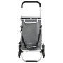 Carro de Compras con Ruedas y Asa Ajustable Gris 40 L de , Fundas para tronas y carros de la compra - Ref: Foro24-42002338, P...