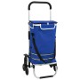 Carro de la compra con ruedas y mango ajustable Azul 40 L de , Fundas para tronas y carros de la compra - Ref: Foro24-4200233...