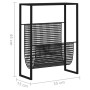 Black steel magazine rack 35x15x45 cm by vidaXL, Magazine racks - Ref: Foro24-331668, Price: 55,54 €, Discount: %