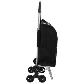 Carro de Compras con Escalador de Escaleras Negro 38 L by , Fundas para tronas y carros de la compra - Ref: Foro24-42002342, ...