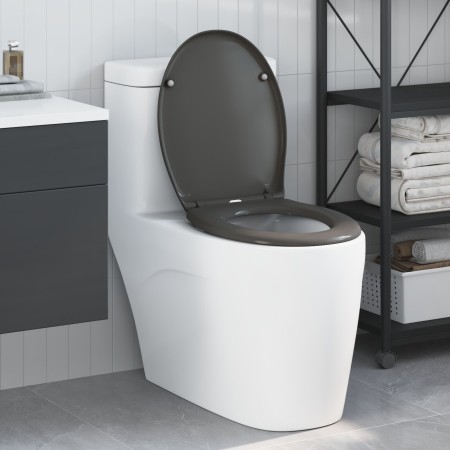 Asiento de inodoro de liberación rápida con cierre suave en duroplasto antracita by , Toilet and bidet seats - Ref: Foro24-42...